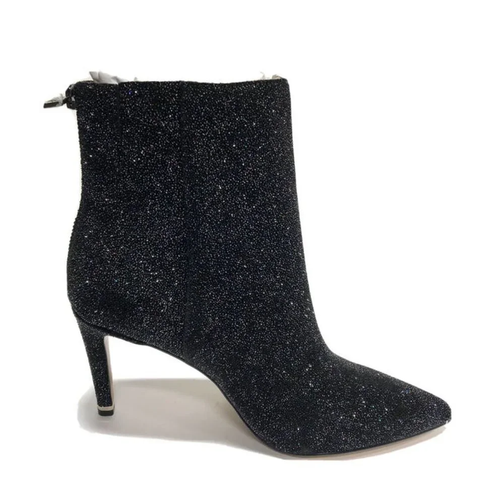 Kenneth Cole Women’s Riley 85 Black Sparkle Simple Bootie Size 8M